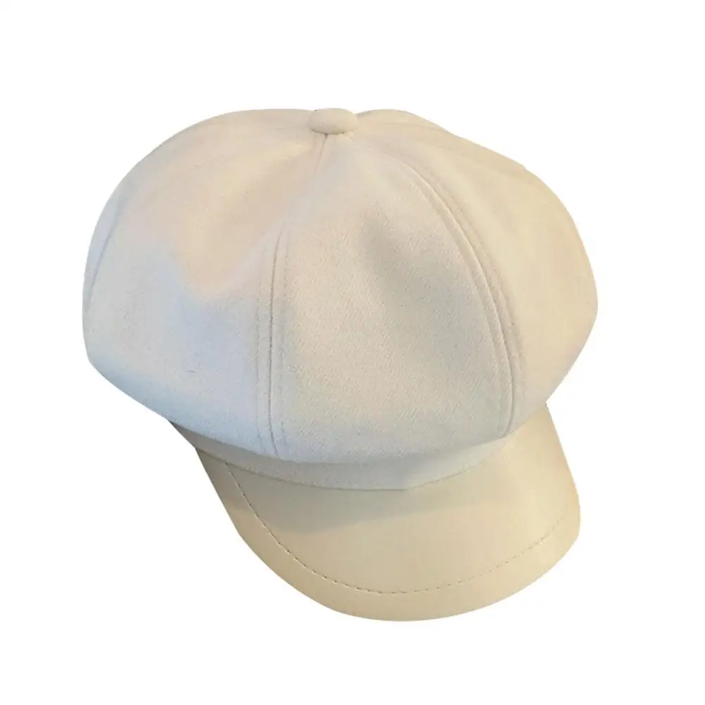 Cappelli autunno inverno per le donne Solid Plain ottagonale berretto da strillone uomo donna Casual cappello di lana berretto invernale donna berretti da pittore X5r5