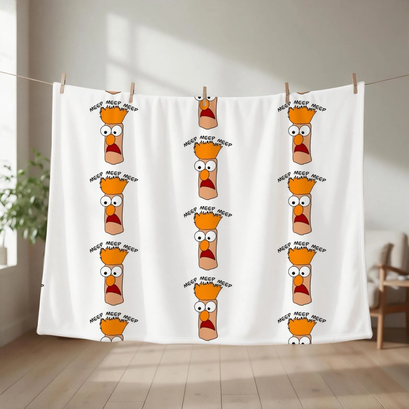 The Muppets - Beaker Meep Meep Meep Throw Blanket Bed Thin Beach Summer Beddings Blankets