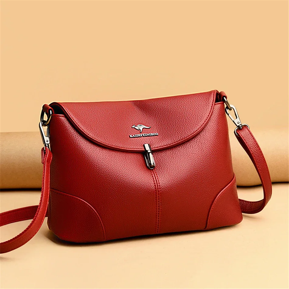 Leather Casual Crossbody Bags for Women 2024 Ladies Luxury Designer Handbag High Quality Shoulder Bag Sac Cross Body Bag Woman