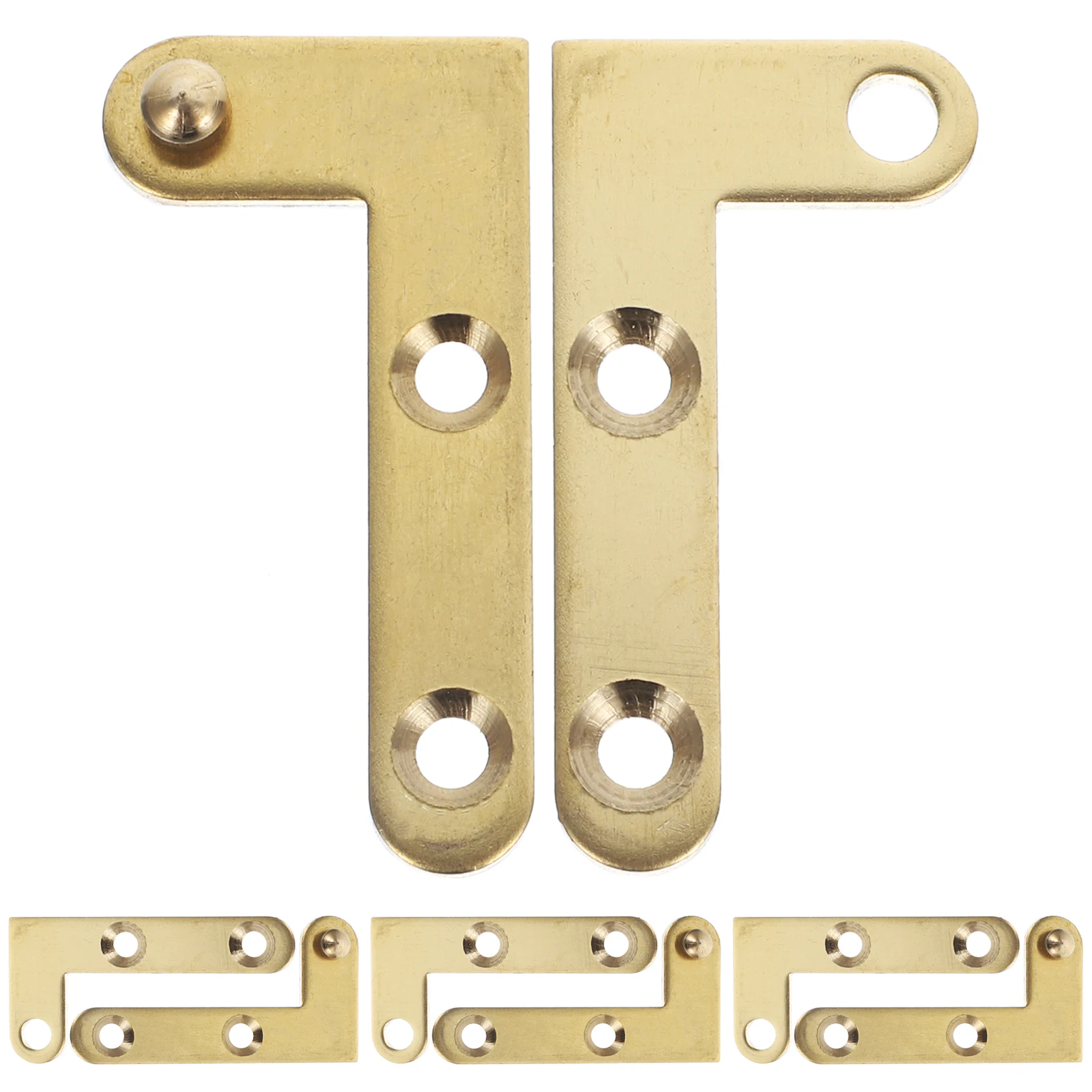 4 Sets Copper Hinges 360 Degree Rotatable Pivot Hidden Door Hardware For Wooden Aluminum Doors Cabinets Smooth Durable Wear