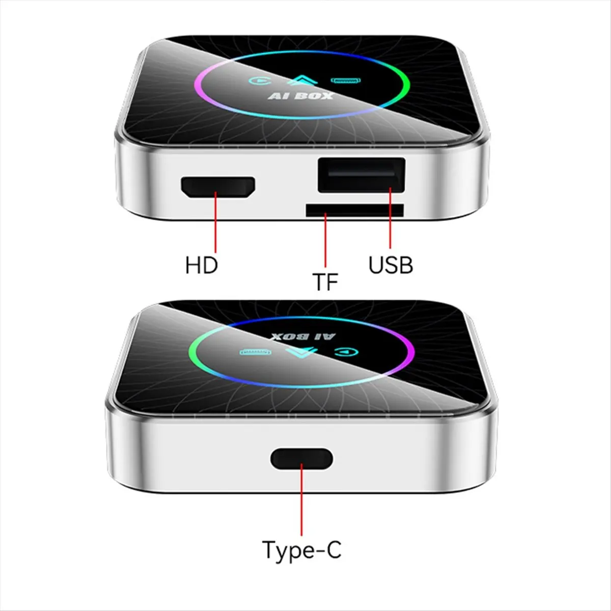 

Wireless Carplay to Android AI Box Kit Android 13 Bluetooth WiFi Carplay/Android Auto Support Split-Screen Interaction A