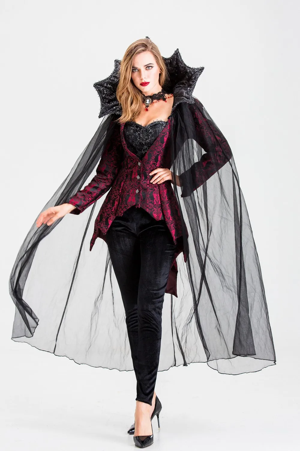 Halloween Costume for Women Vampire Costumes Vampire Queen Cosplay Party Fancy Dress Carnival Adult Woman