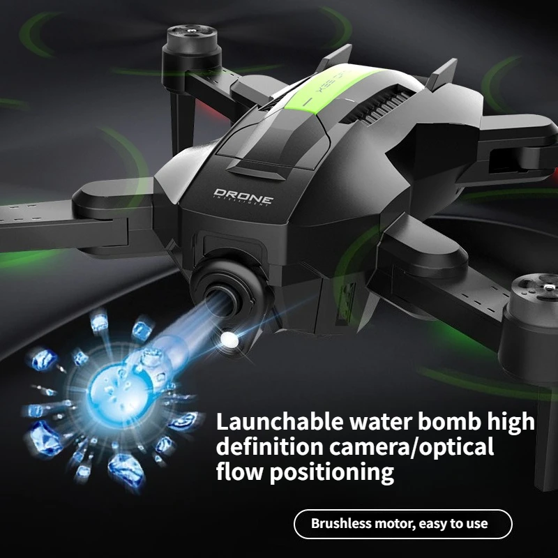 Bombas de agua de lanzamiento sin escobillas, Dron con Control por Radio FPV 4K, cámara Dual, modo sin cabeza, retorno con un clic, flujo óptico, cuadricóptero RC