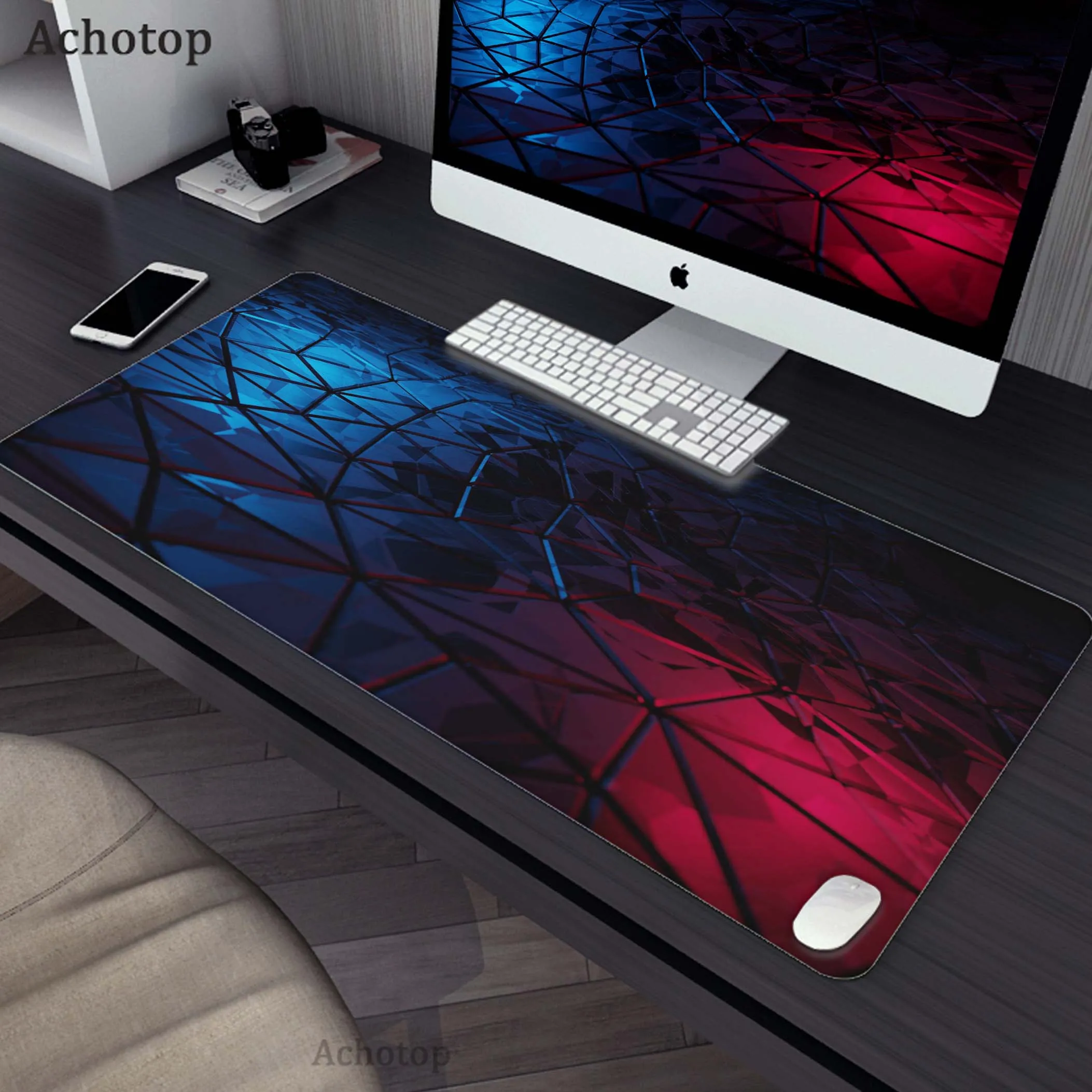 Gamer Mouse Pad Mousepads Locking Edge Science And Technology Pattern Mouse Mat Gaming Mousepad Keyboard Pads Gamer Desk Mat