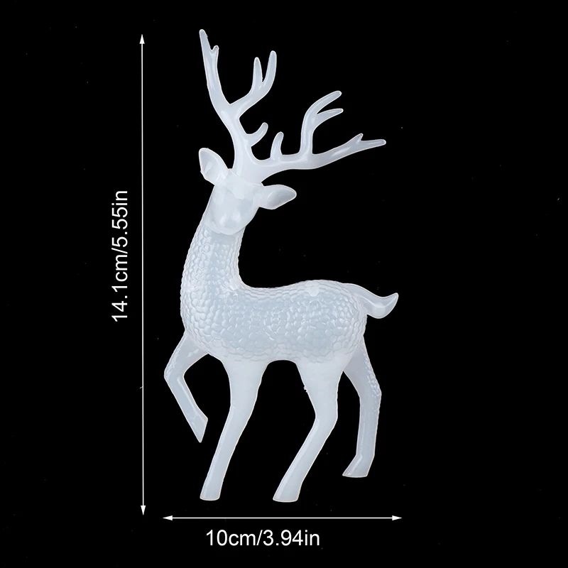 1Pc Christmas Sika Deer Elk Reindeer Fairy Animal Statue Home Simulation Shop Display Cabinet Ornaments Tale Garden Props