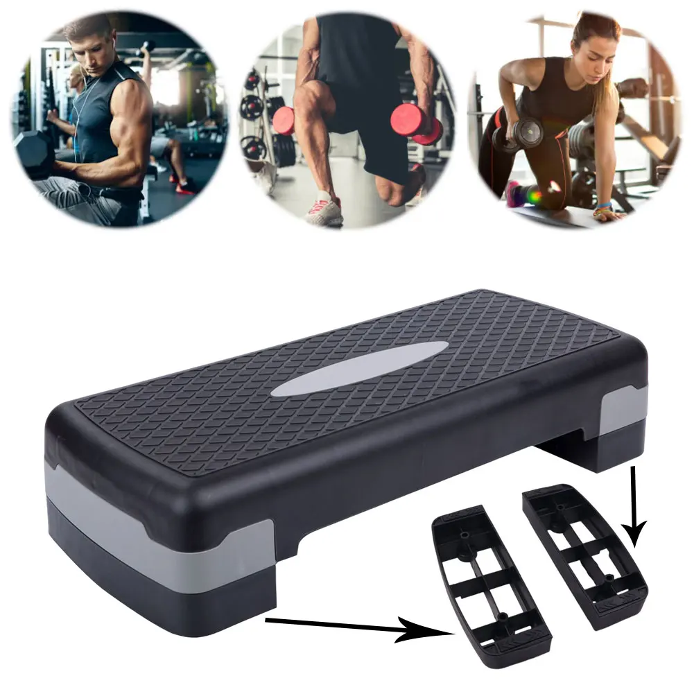 1 par de Base de Pedal de paso de Fitness, Base de paso de Fitness aeróbico antideslizante ajustable, accesorios de entrenamiento de rodamiento de peso