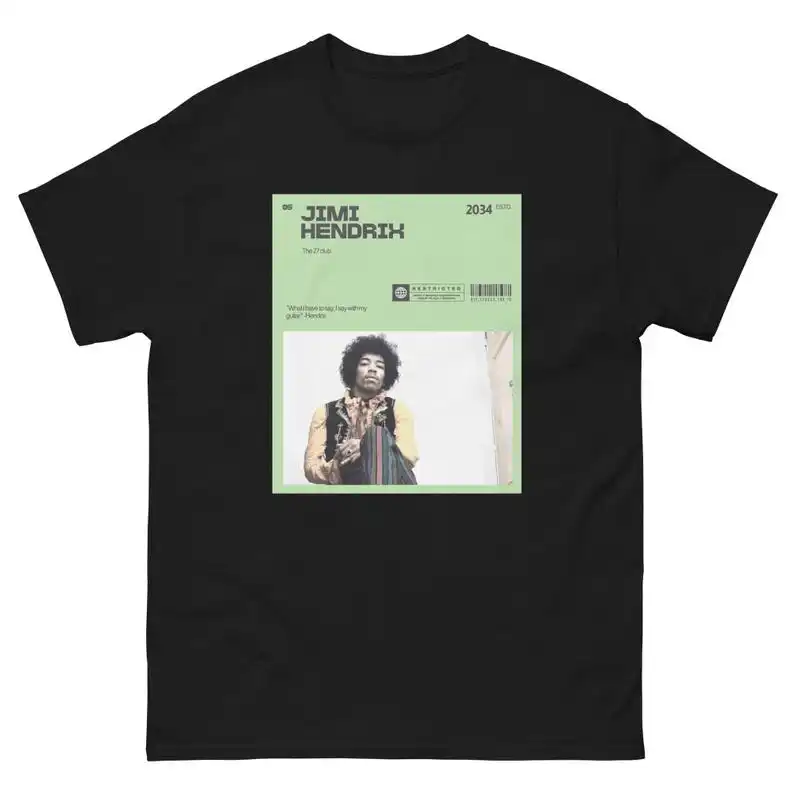 Classic Fit Jimi Hendrix Vintage Magazine Cover Tee T-shirt