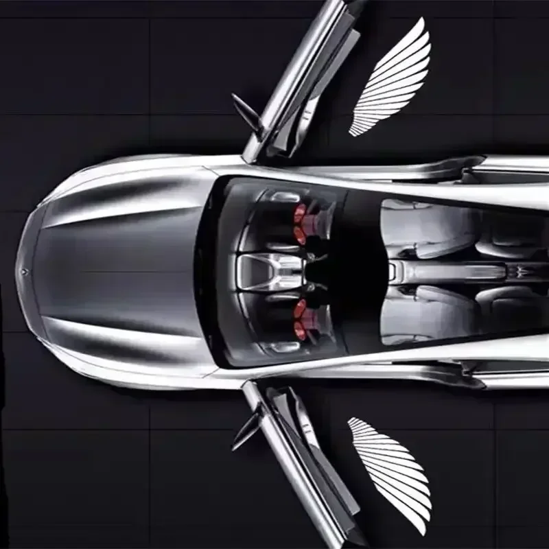 

LED Light 2PCS Car Angel Wings Welcome Light Rearview Mirror Welcome Light Angel Wings Carpet Projection Auto Decoration