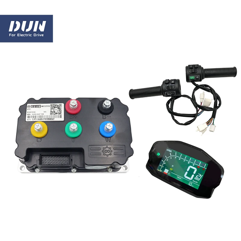 2000W 3000W Fardriver Kit ND72300 Motor Controller FOC BLDC with DKD Display and T08 Throttle For E-Bike Electric Motorcycle