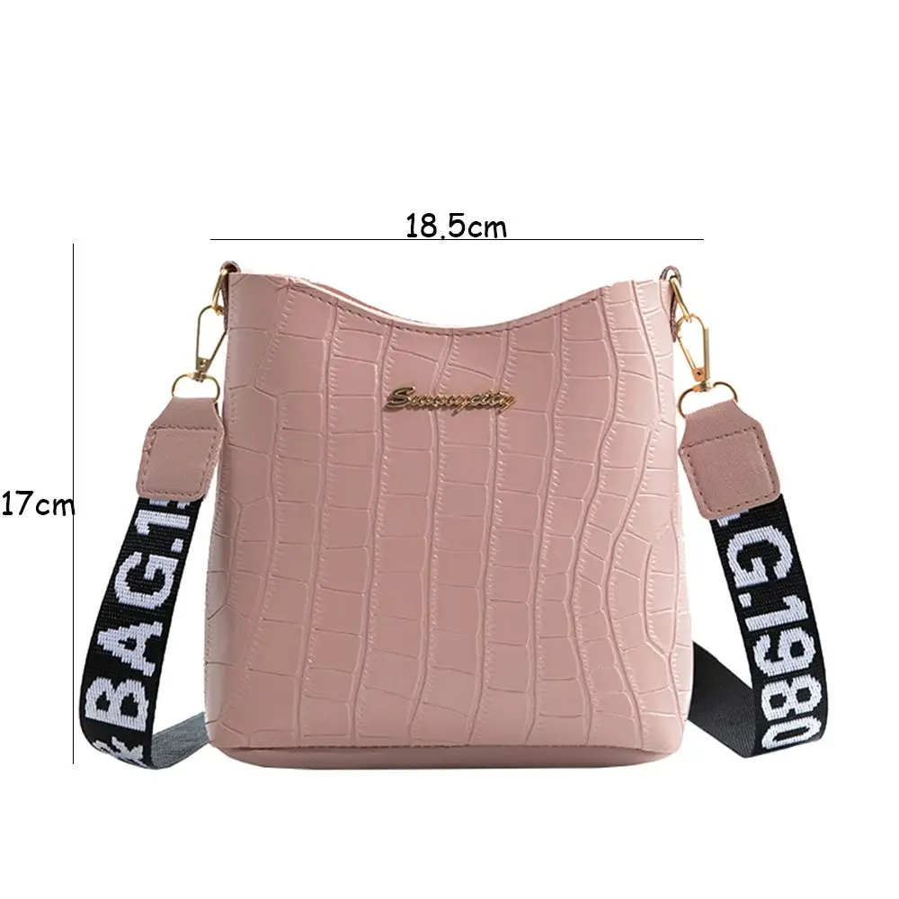 Casual Women Shoulder Bag Mini Crossbody Bucket Handbag Female Messenger Bags for Women Ladies New Crocodile Purse 2024