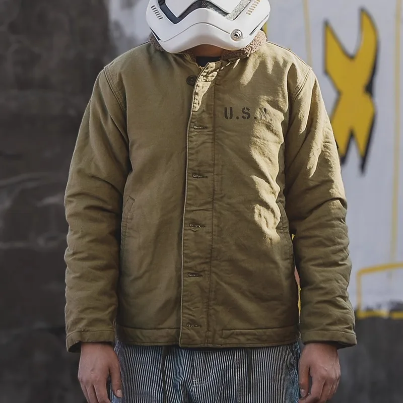 New Windproof Wool Inner Lining Warm Cotton Coat Clothing Men's Thick Jacket