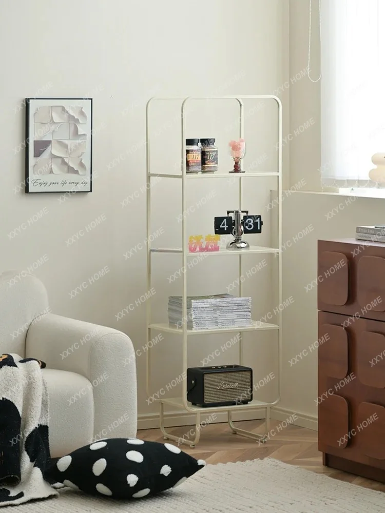 

L*Wrought iron floor rack against the wall small bookcase corner stand