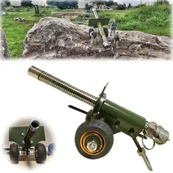 Mini Cannon Model Launcher Ornament Sculpture Tabletop Centerpiece Home Alloy Statue Collectible Figurine for Fireplace Shelf
