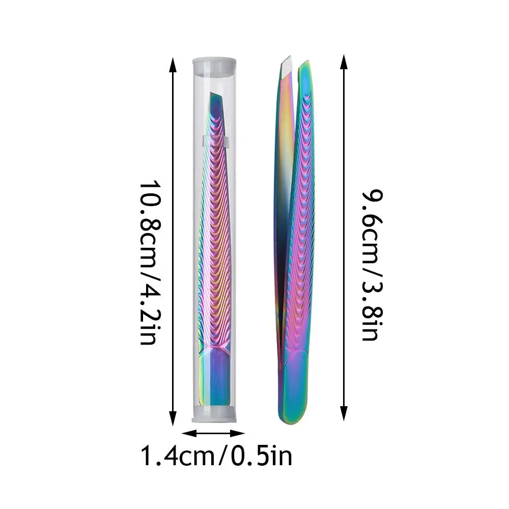 لاش قضيب الحاجب الملقط متعدد الوظائف رمش كليب اللحية الشعر إزالة الفولاذ المقاوم للصدأ أدوات ماكياج مائل طرف مسطح