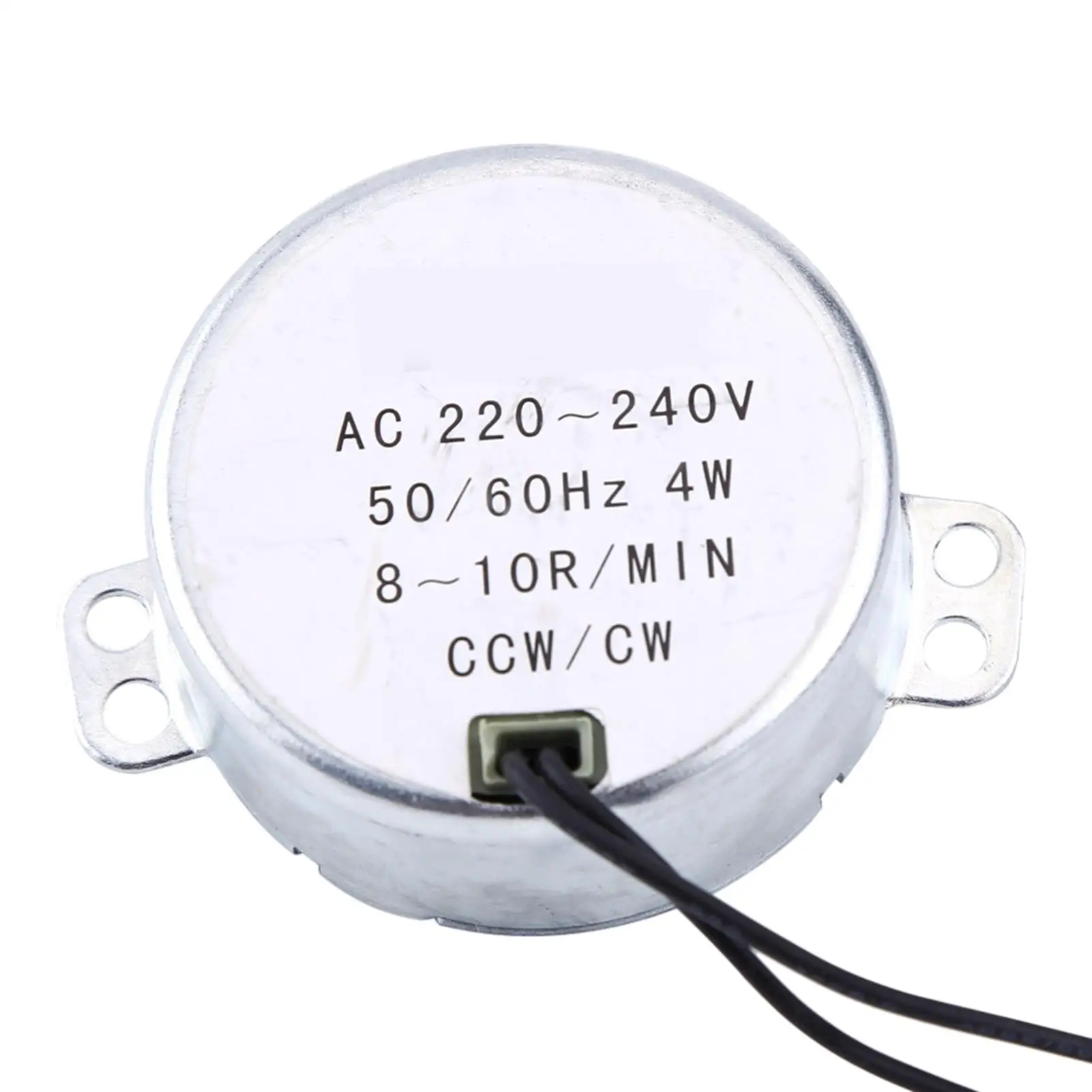 4W Synchronous Electric Motor 220-240V AC, CW/CCW, 0.8-1RPM to 10RPM Geared Motor for Various Applications