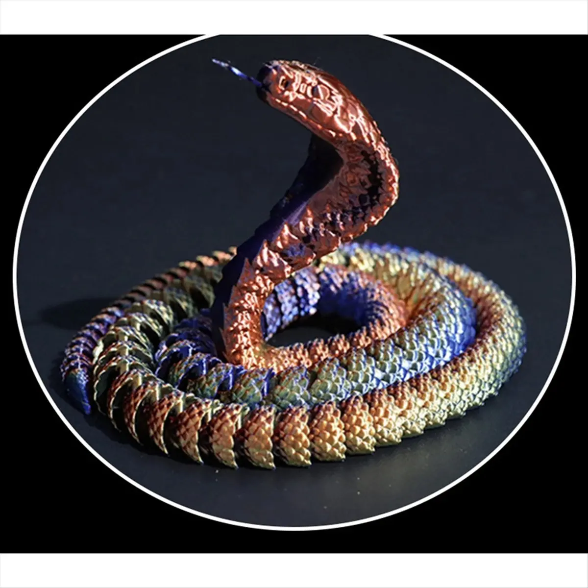 

(B63C) 3D-печатная кобра, 3D-печатная подвижная кобра, гибкие игрушки-кобры с возможностью позирования D