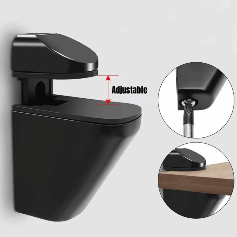 سبائك الزنك معدن الزجاج المشابك 1-22 مللي متر سمك المضادة للانزلاق الزجاج الجرف بين قوسين قابل للتعديل لوح تقسيم حامل للخشب الزجاجي