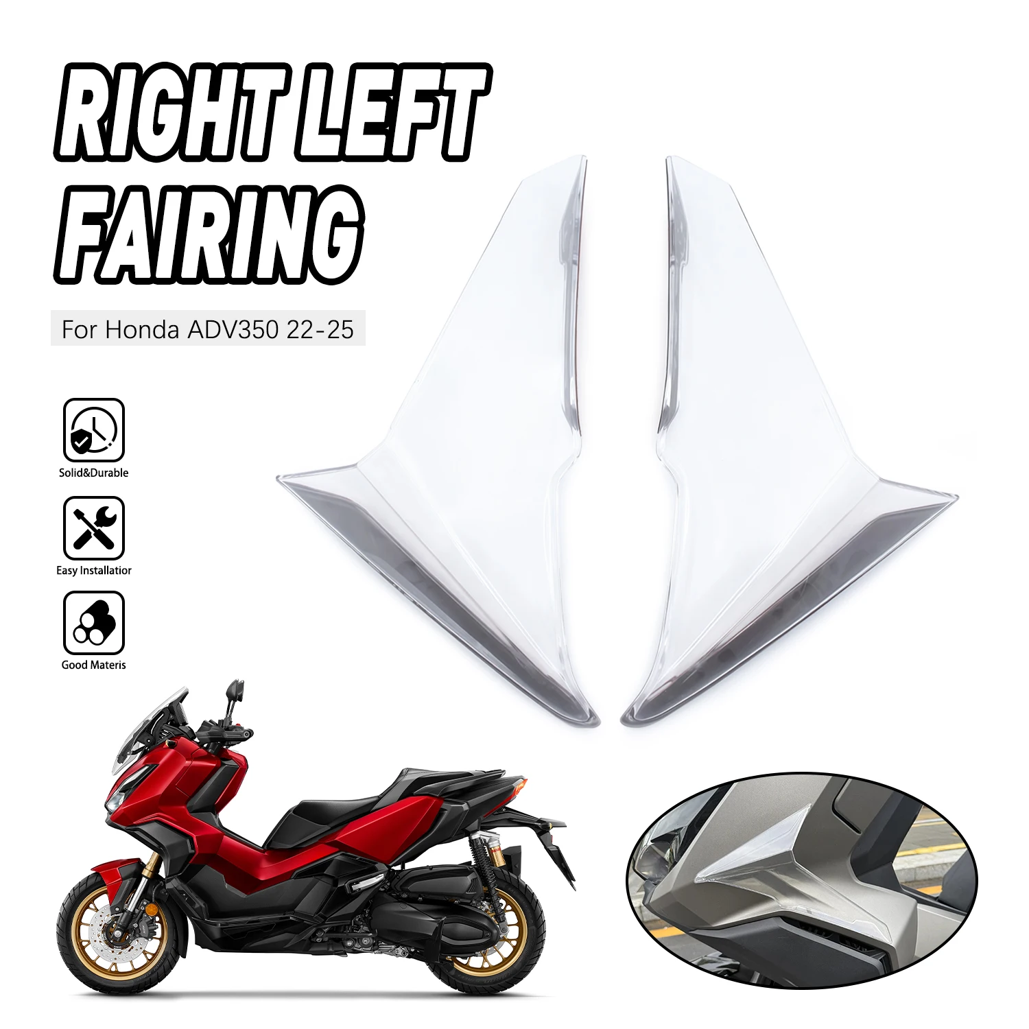 

FOR HONDA ADV350 ADV 350 2022-2025 Motorcycle Right Left Side Fairing Side Cover Wing Deflector Windshield Screen Accessories