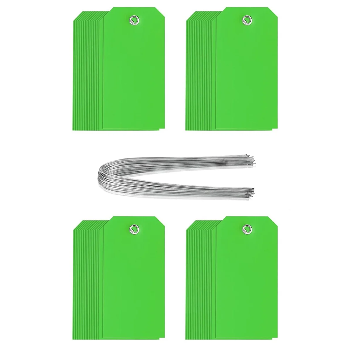 

ABGV 200 Pieces 4 3/4inch X 2 3/8inch Plastic Shipping Tags with Wire Waterproof Tags for Labeling Plastic Tags Blank Tags A