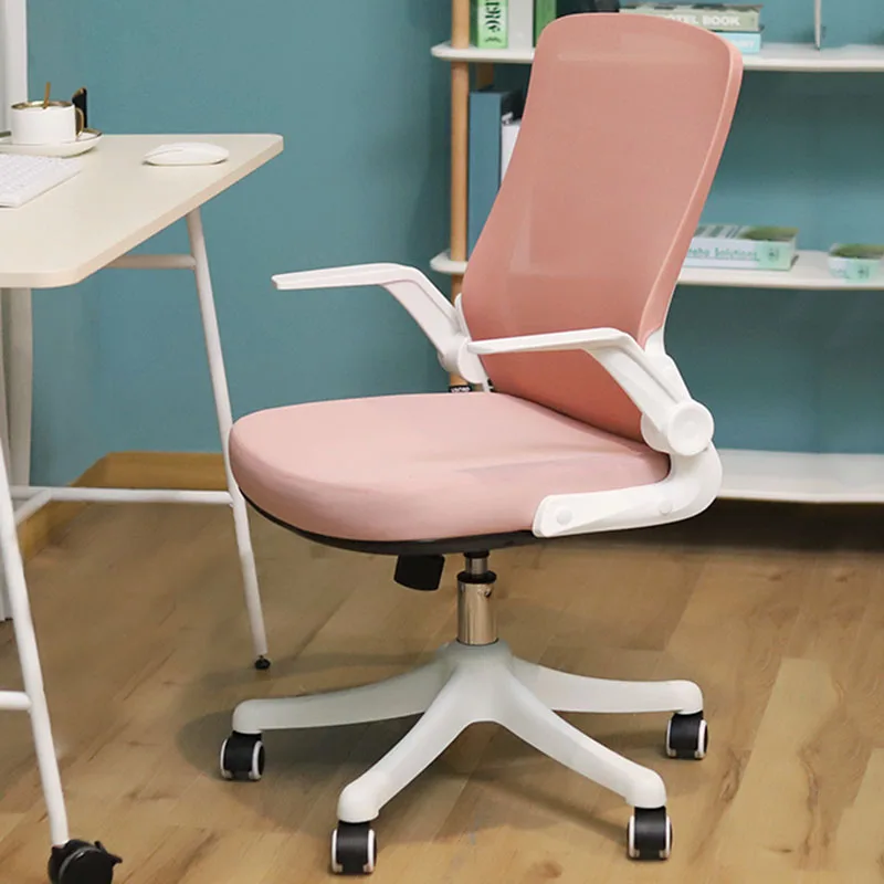 Mobile Lounge Office Chair Women White Sponge Pink Office Chair Designer Wheels Sedentary Sillas De Oficina Office Furniture