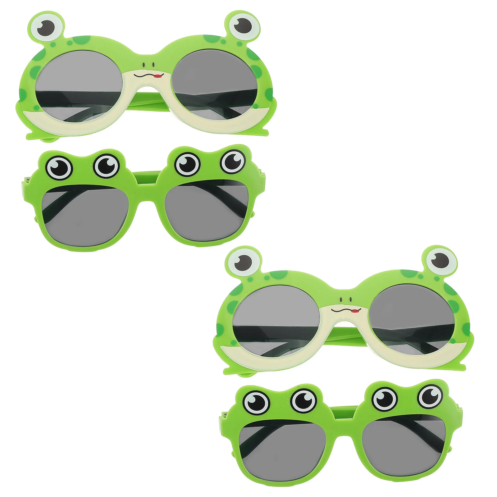 

4Pcs Cartoon Frog Sunglasses Cute Animal Design Comfortable Lightweight Party Photo Booth Props for Birthday Holiday Tropical