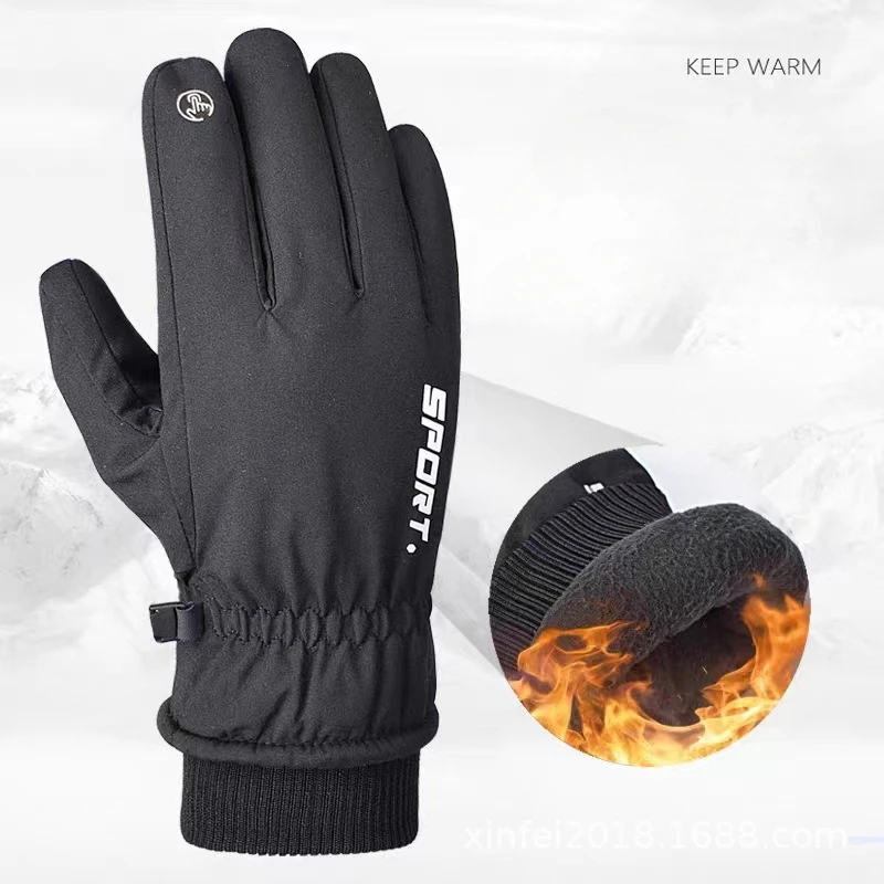 Winter Cycling Gloves Waterproof Antislip Outdoor Sports Ski Cycling Motocycle Warm Gloves Unisex Moto Equipments Accessories