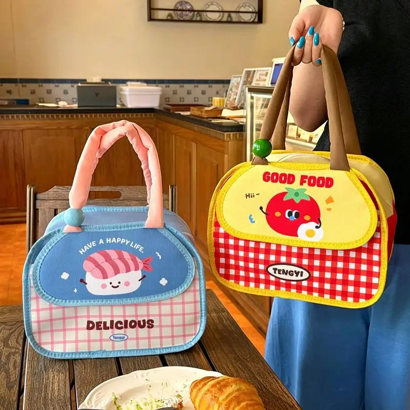 Niedliche Cartoon-Lunchbox-Tasche mit Isolierung und Kälteisolierung, Aluminium-Picknicktasche für die Arbeit – Detail 1
