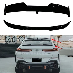 For BMW X6 X6M G06 F96 2020-2024 Car Rear Roof Window Trunk Lid Spoiler Gloss Black Wings Exterior Tuning Accessories