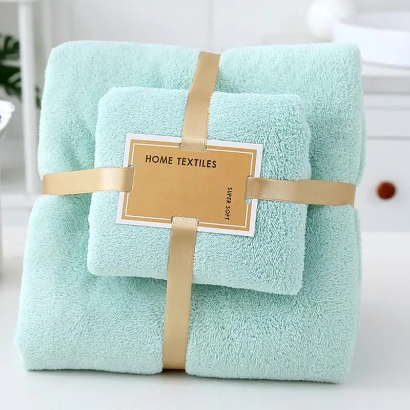 

Ultra Soft Towel Set Bathroom Towels Coral Hand Towels Bath Towels For Bathroom Absorbent Towels For Coral Fleece Thicken