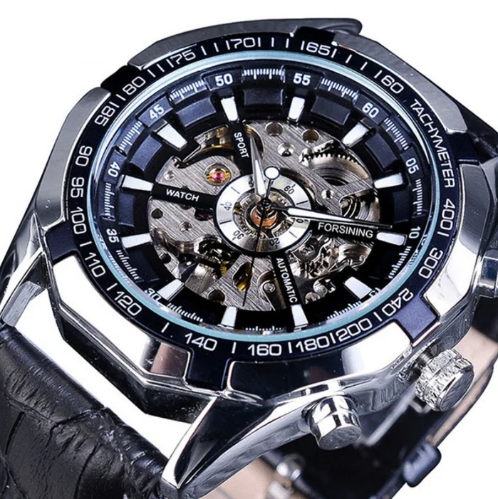 Manual Mechanical Watch for Men 2024 New Breathable Leather Band Luminous Waterproof Watches Business Casual Men's Watches