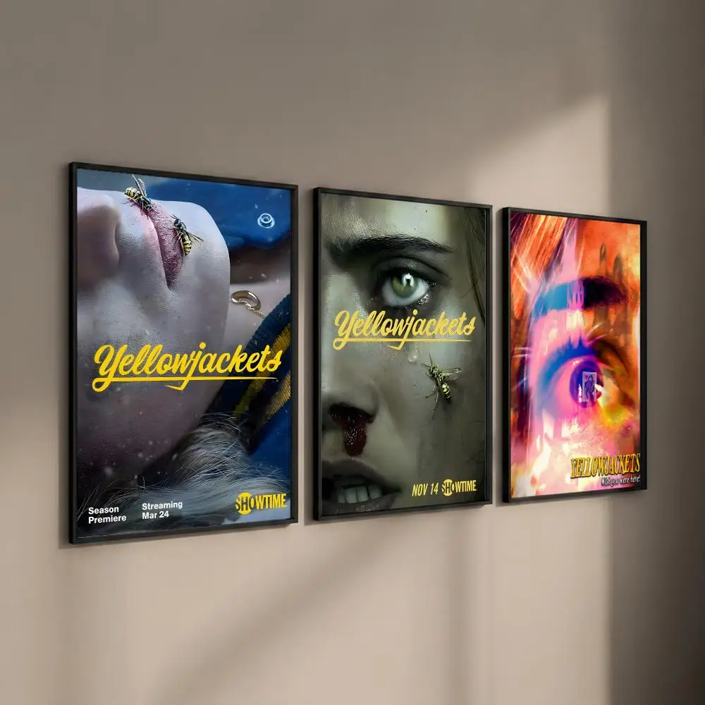 TV Series Yellowjackets Poster Self-adhesive Art Waterproof Paper Sticker Coffee House Bar Room Wall Decor