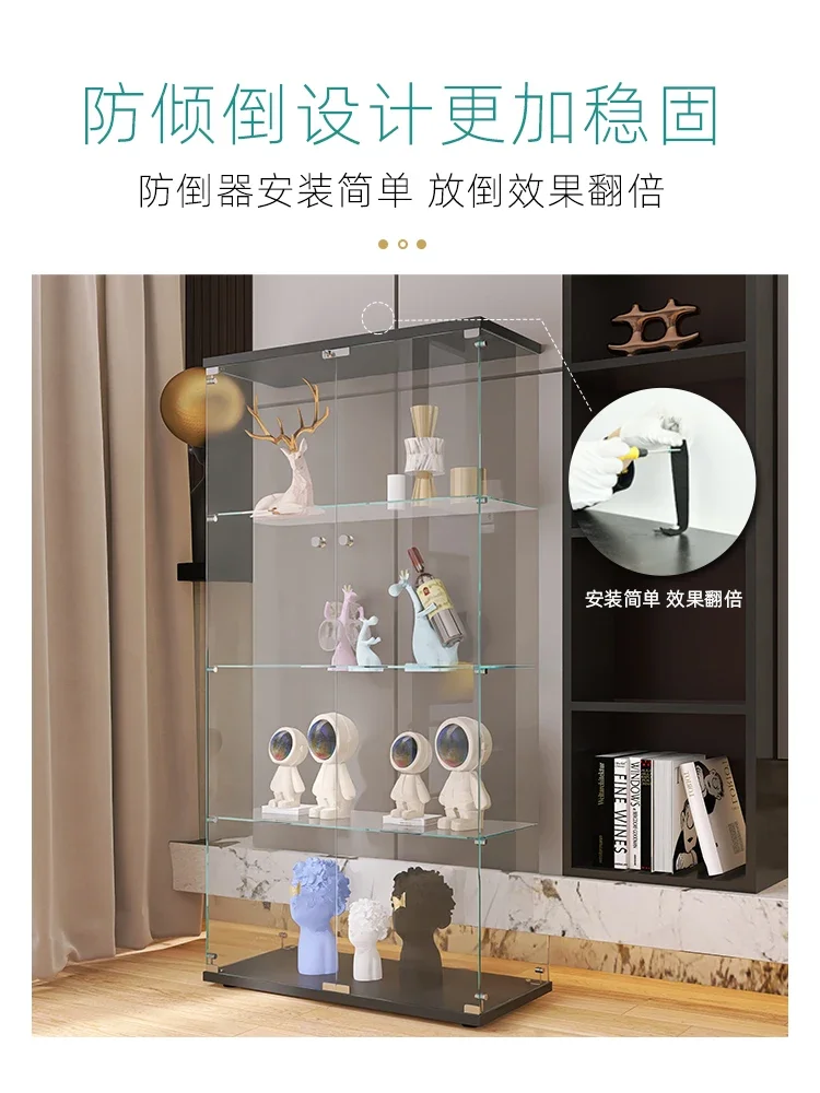 Glass display cabinet, hand-held LEGO display box, transparent storage rack