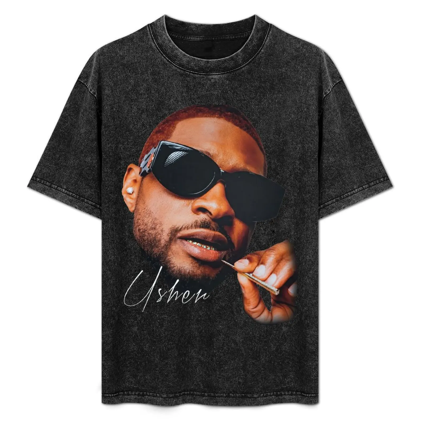 Usher Rap Vintage T-Shirt Summer Casual Loose T-Shirt