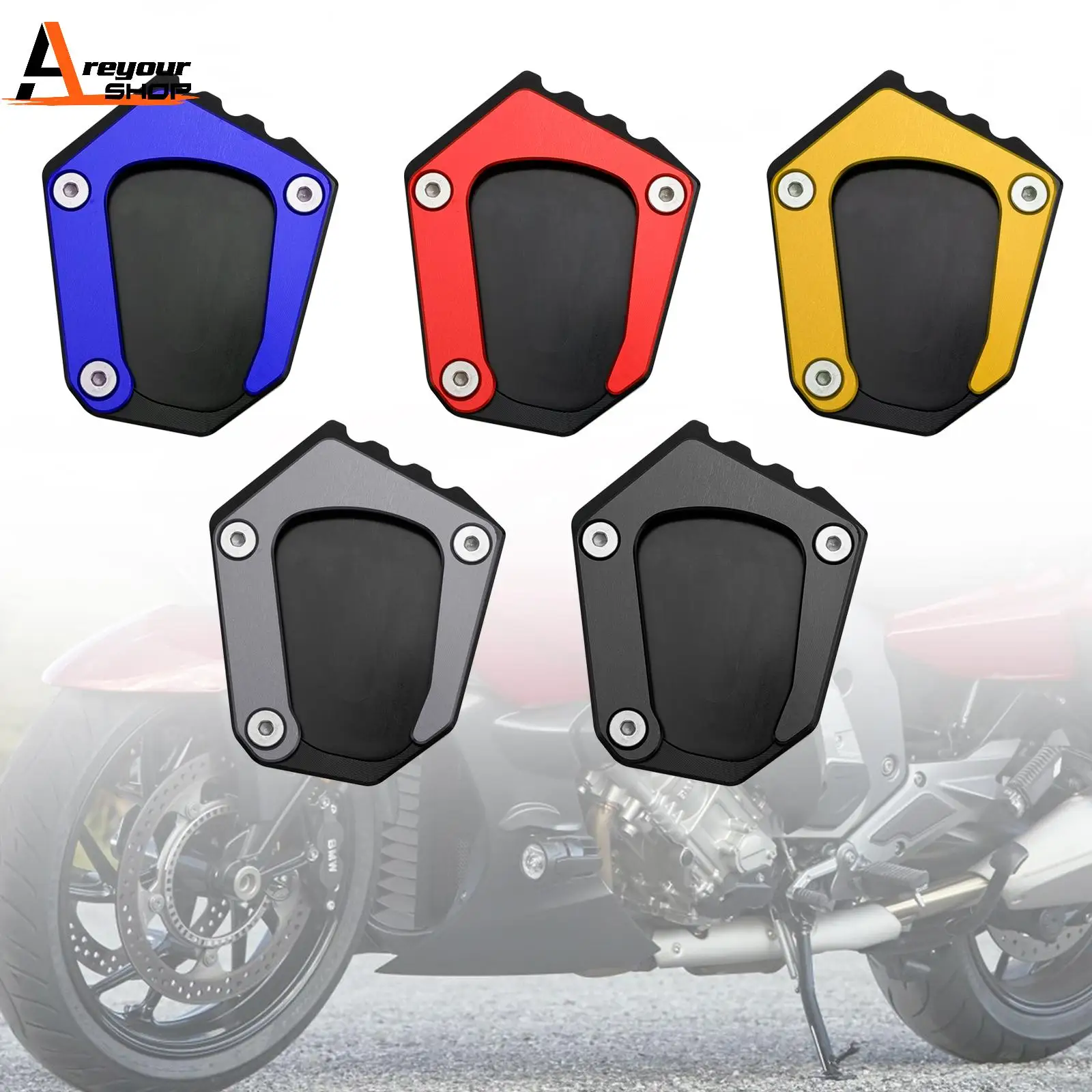 

Areyourshop Kickstand Enlarge Plate Pad fit for BMW K1600 2016-2022 Motorcycle Accessories Parts