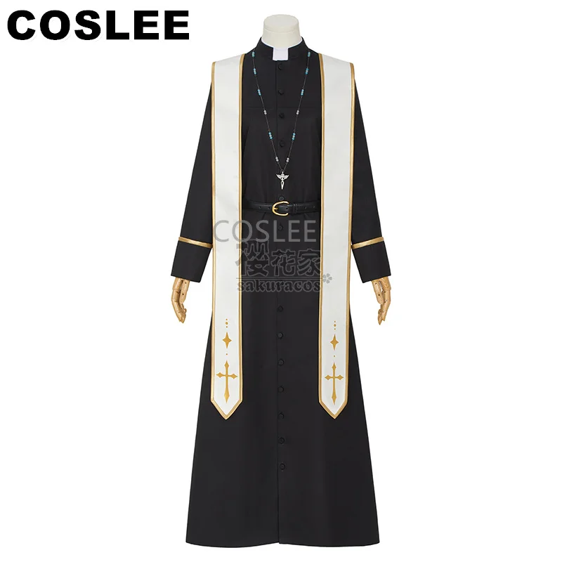 COSLEE Vtuber Nijisanji Kanae Cosplay Costume Game Suit Priest Costume Uniform Role Play Halloween Party Outfit Men Women New