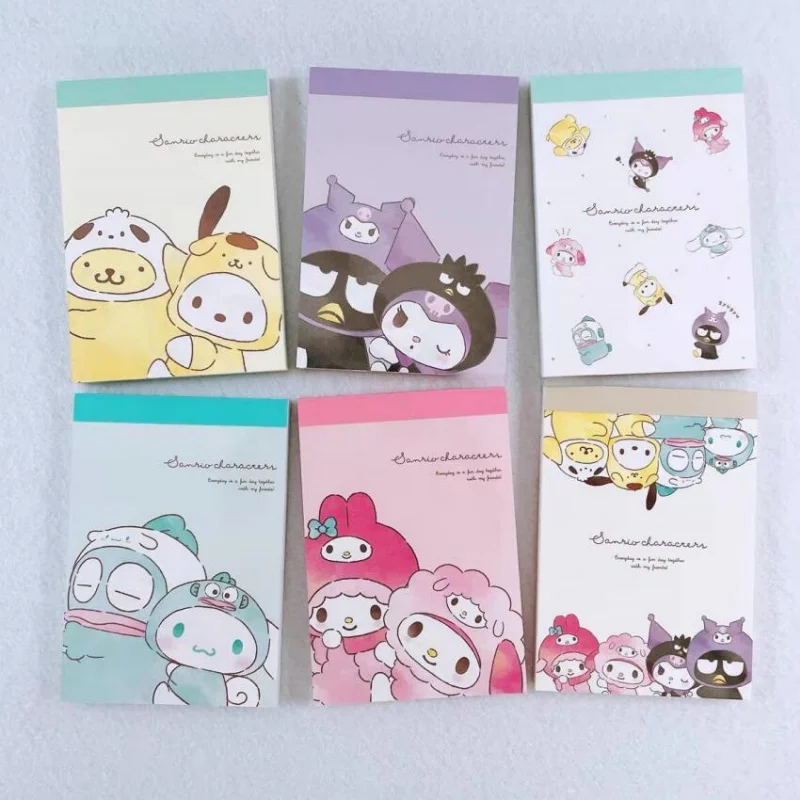 

18 шт./лот Sanrio Kuromi Cinnamoroll Hangyodon блокнот креативный канцелярский блокнот N Times закладка школьные принадлежности