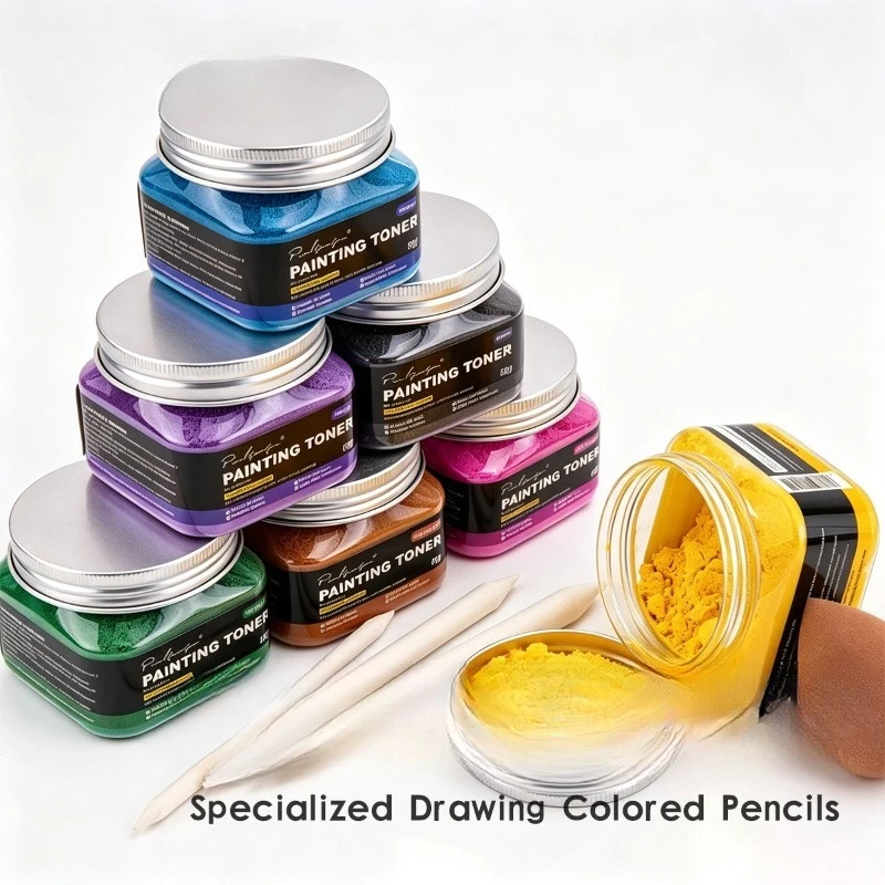60g Professional Painting Tinting Powder,Water‑Soluble Sketch Carbon Powder Dry Wet Dual‑Use Shading Powder for Drawing Graffiti
