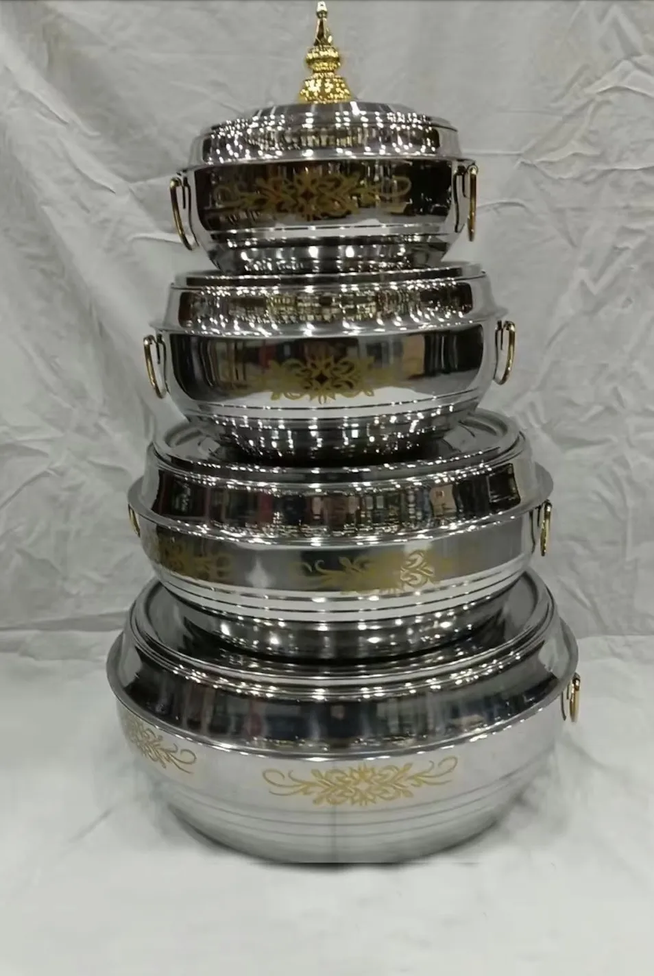 4 Piece Set 3L 6L 8L 12L Stainless Steel Insulated Lunch Box Thermal Food Warmer Hot Pot for Family Gathering Ramadan 4
