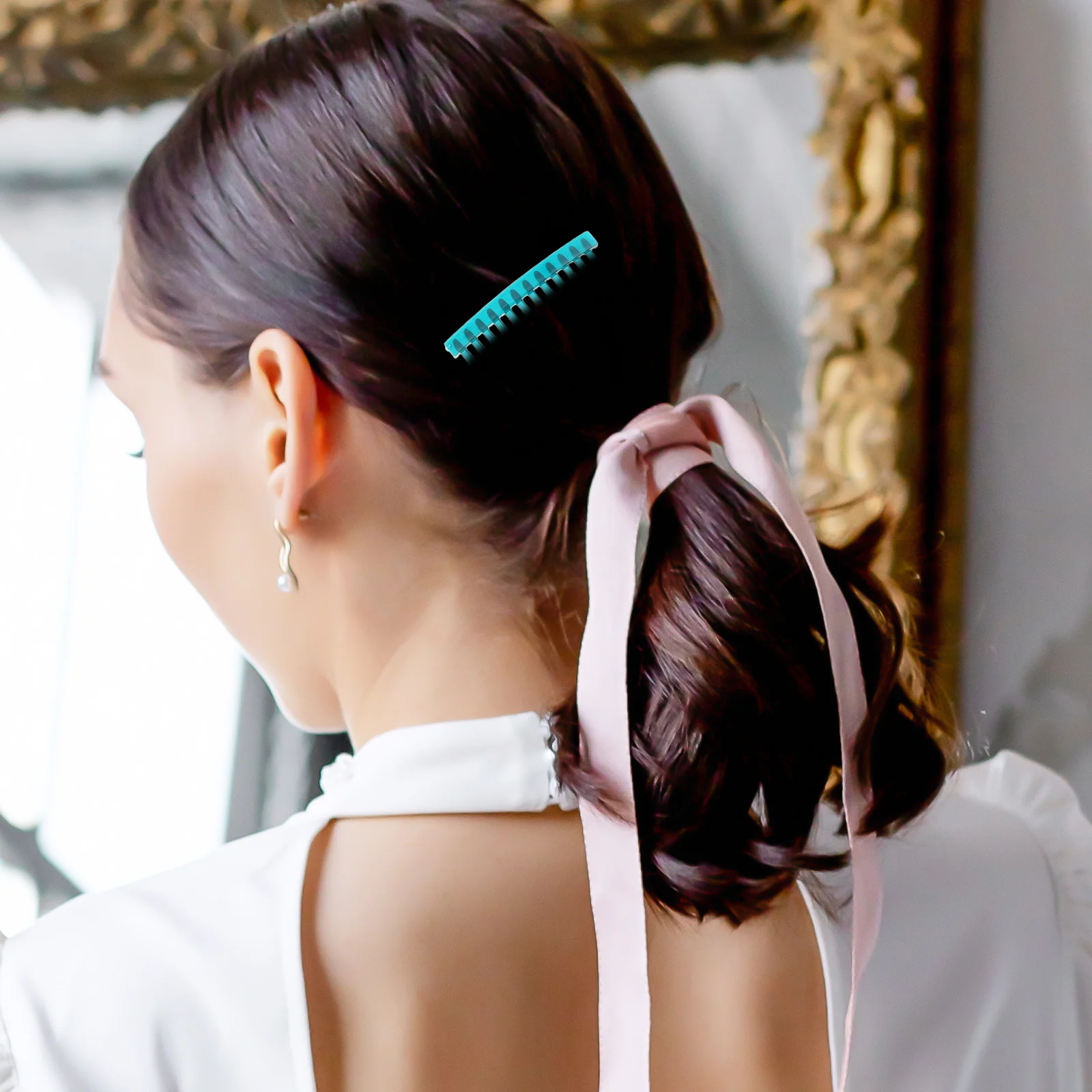 

5pcs Plastic Hair Comb For Fine Hair Styling Straightening Side Use Durable Uv Anti-Slip Salon Tool Hairdressing Accessories