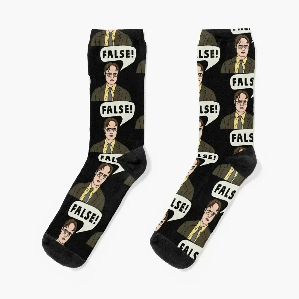 Dwight Schrute The Office False Quote Socks designer Heating sock essential colored Socks For Girls Men's