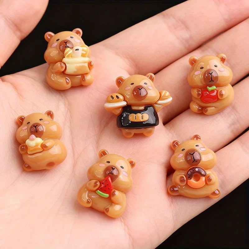 Cute Capybara Fridge Magnet, 3D Resin Refrigerator Sticker, Decorative Magnetic Ornament for Kitchen, Home, Office & Whiteboard