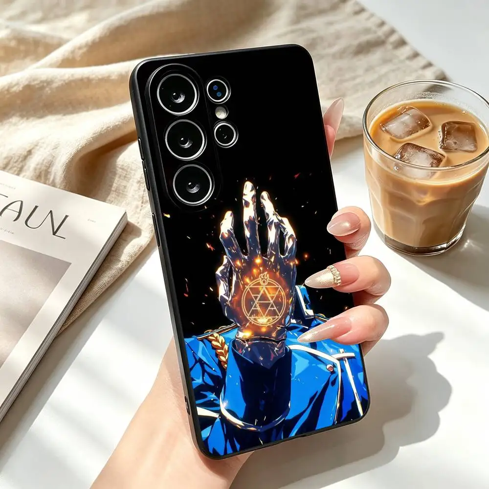Alchemist Roy mustang Anime Phone Case For Samsung S26,S25,S24,S23,S22,S21,S30,Ultra,Plus,Fe,Soft Silicone Black Cover