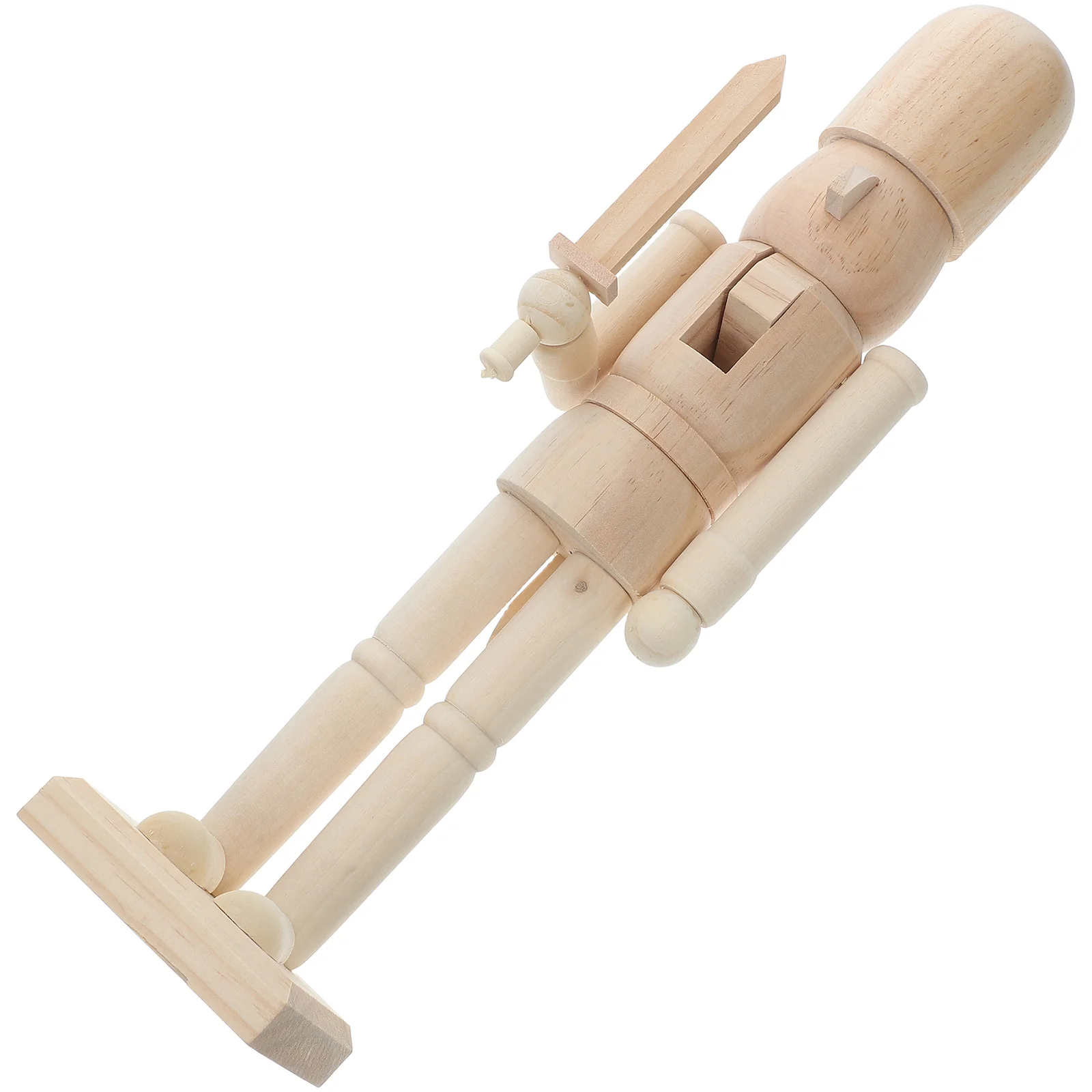 

Diy Wooden Nutcracker Ornament Unpainted Craft Kit For Christmas Decoration Xmas Nutcracker Wooden Craft Decor
