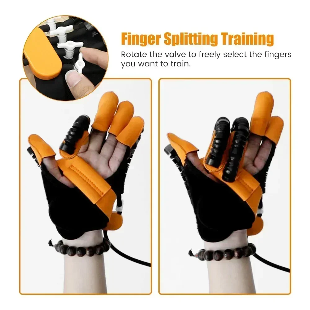 Left Right Rehabilitation Robot Gloves Hand Massage Training Device for Stroke Hemiplegia Hand Function Recovery Finger Trainer