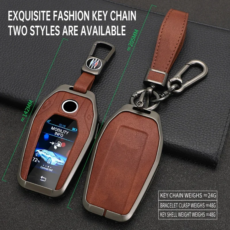 Zinc Alloy Car Key Case Cover For BMW 3 5 7 Series G11 G12 G30 G31 G32 G05 G07 X3 X4 X5 X6 X7 i8 Protector Keychain Accessories 2