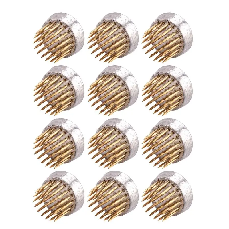 Paquete de 12 Kenzans A67P para Arreglos Florales, Mini Soportes Redondos para Flores, Alfajores Florales, Soportes para Alfileres de Flores de 0.9 Pulgadas