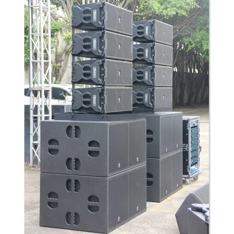 

T.I Pro Audio LA-210 dual 10 inch line array system, Active and passive, indoor outdoor show pro audio sound system