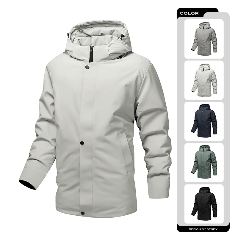 

New high-quality men's fashionable, stylish, trendy business casual, light, loose and warm cotton-padded jacket