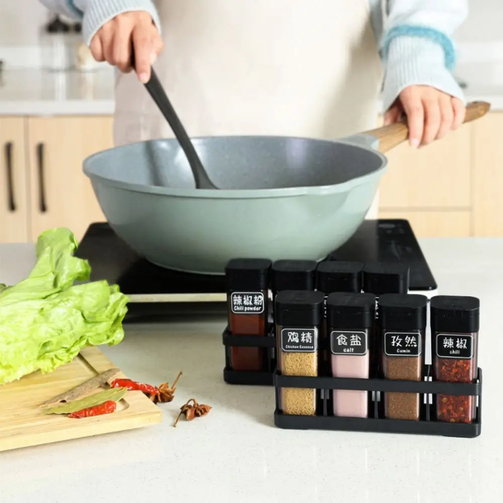 

8Pcs Sealed Spice Storage Bottle Moisture-proof Household Spice Combination Set Transparent Space Saver Spice Storage Container