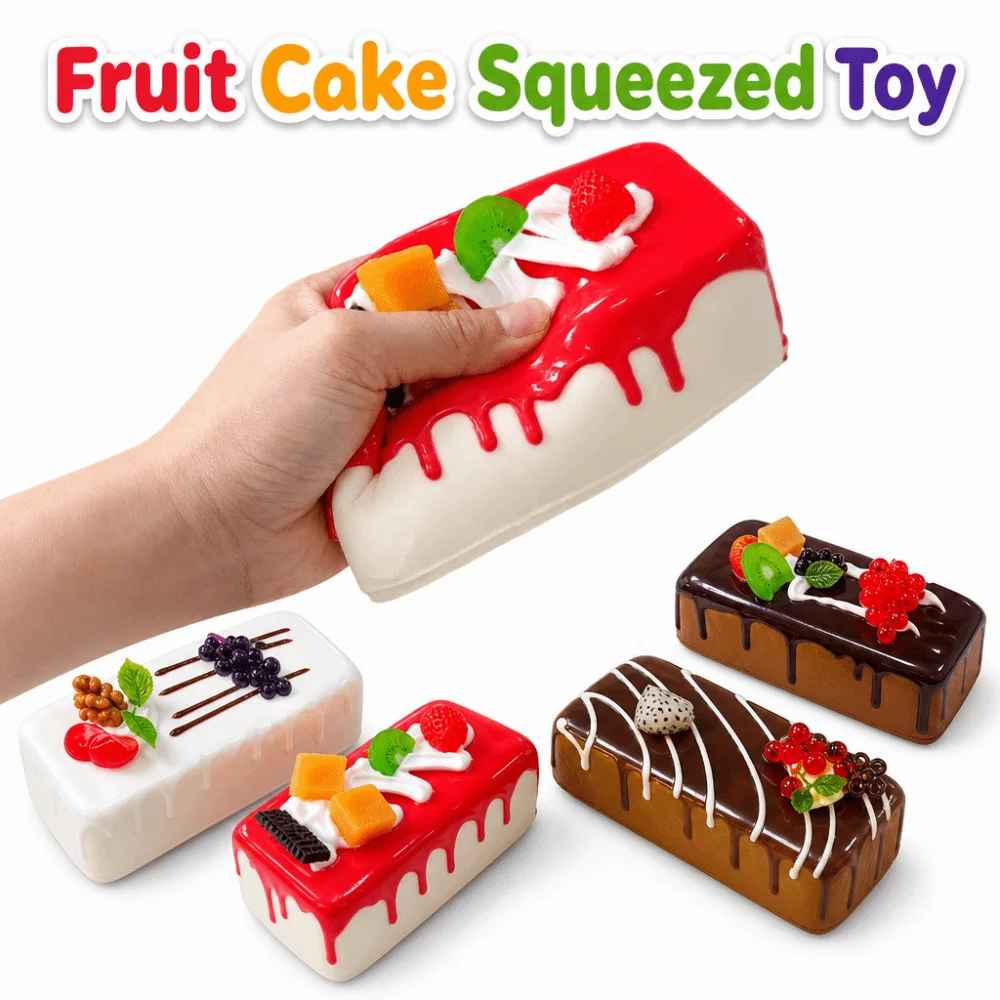 

Creative Fruit Cake Squeezed Toy Super Soft Anxiety Relief Slow Rebound Fidget Toy Funny Handmade Sensory Stress Ball Hand Relax